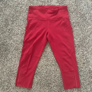 Lululemon Red Capri Leggings Size 8